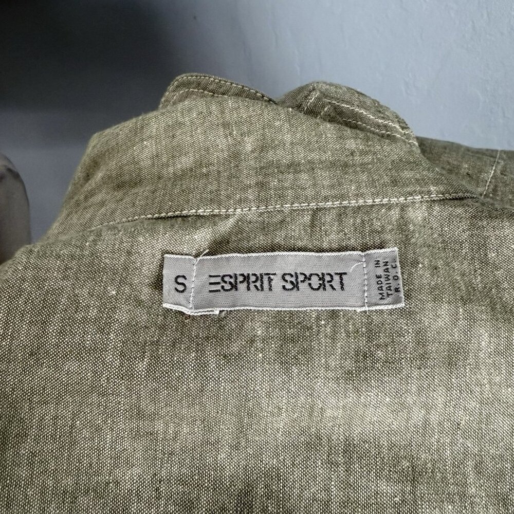 Vintage 80s 90s Esprit Sport Cargo Pockets Utility Shirt Boxy Oversized Size S - Picture 7 of 9